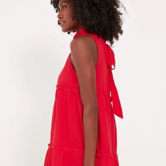 Pomander Place by Tuckernuck Red Lightweight Gauze Morgan Dress sz L NEW Mini - Picture 3 of 8